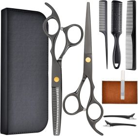 Hair Cutting Scissors Shears Kits, Professional Haircut Scissors Set with Thinning Shears, Stainless Steel Barber Scissors for Men, Women Kids Salon