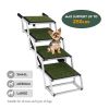 Foldable Dog Ramp for Cars, SUVs, Trucks, Portable Pet Dog Stairs for Large Dogs with Non-Slip Surface & Reinforced Design